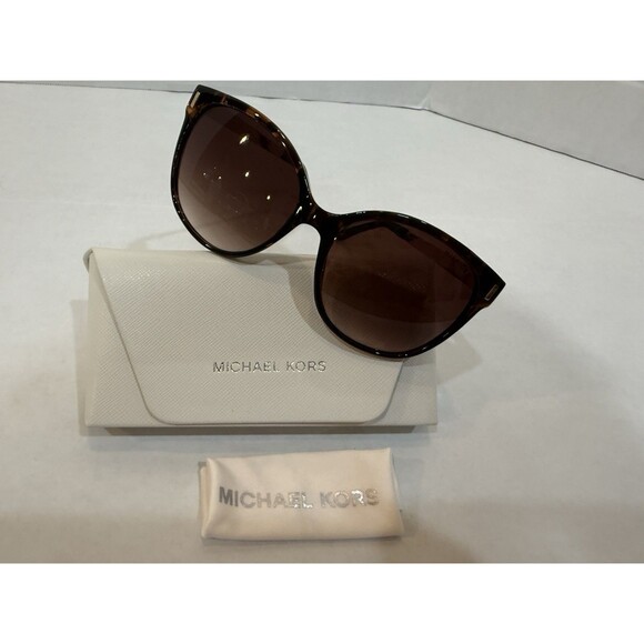 Tommy Hilfiger Breeda WPOL429 Sunglasses Brown Tortoise Gold & Michael Kors Case - Picture 1 of 11